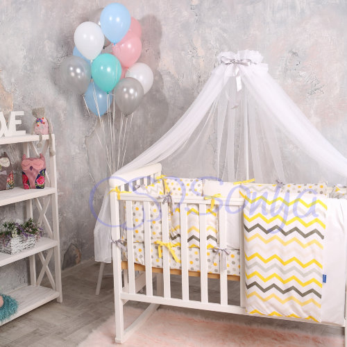 Комплект Baby Design ZigZag Yellow-Grey 